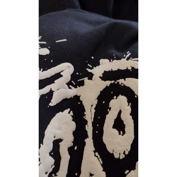 Slipknot Puff Paint Logo Black T-Shirt Men’s Size Large Band Tee Vintage Style - Picture 3 of 5